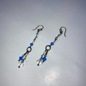 4/$10 All costume jewelry! Blue bead Drop Earrings